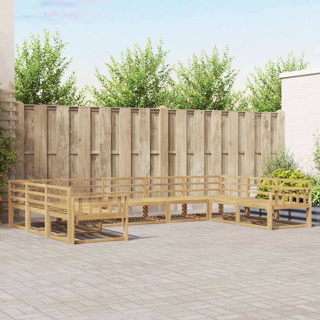 Outdoor-Sofagarnitur 9 pcs Weiß 404 x 247,5 x 73 cm