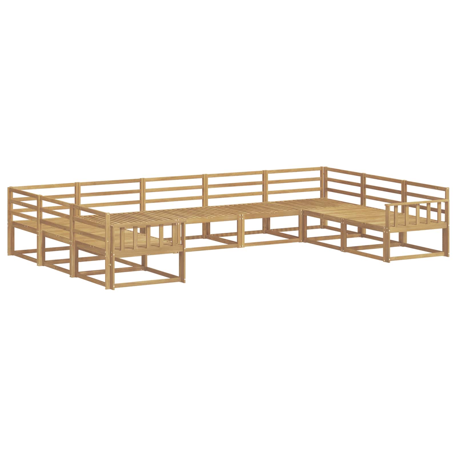 Outdoor-Sofagarnitur 9 pcs Weiß 404 x 247,5 x 73 cm