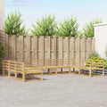 Outdoor-Sofagarnitur 9 pcs Weiß 404 x 247,5 x 73 cm