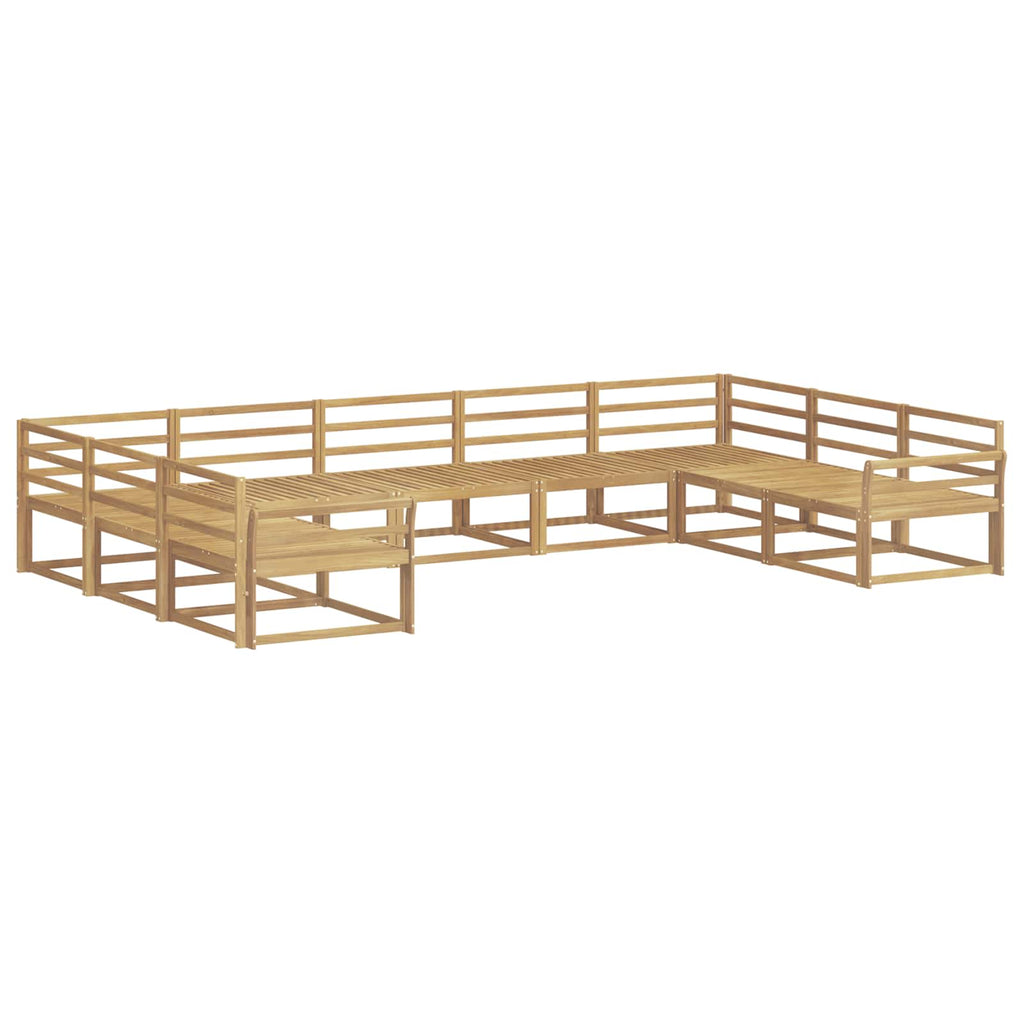 Outdoor-Sofagarnitur 9 pcs Weiß 404 x 247,5 x 73 cm