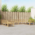 Outdoor-Sofagarnitur 9 pcs Weiß 404 x 251,5 x 73 cm