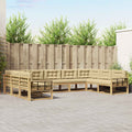 Outdoor-Sofagarnitur mit Kissen 9 pcs Weiß und Beige