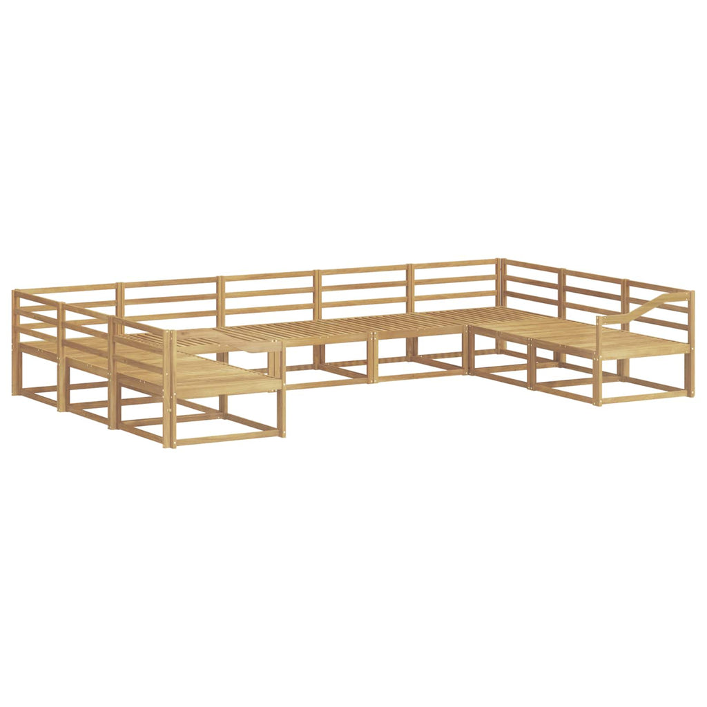 Outdoor-Sofagarnitur 9 pcs Weiß 404 x 245,5 x 73 cm