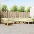 Outdoor-Sofagarnitur 7 pcs Massivholz Akazie