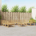 Outdoor-Sofagarnitur 10 pcs Weiß Massivholz Akazie