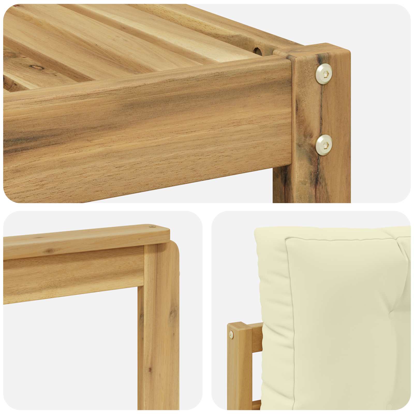 Outdoor-Sofagarnitur mit Kissen 10 pcs Weiß und Creme