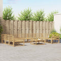 Outdoor-Sofagarnitur 10 pcs Weiß Massivholz Akazie
