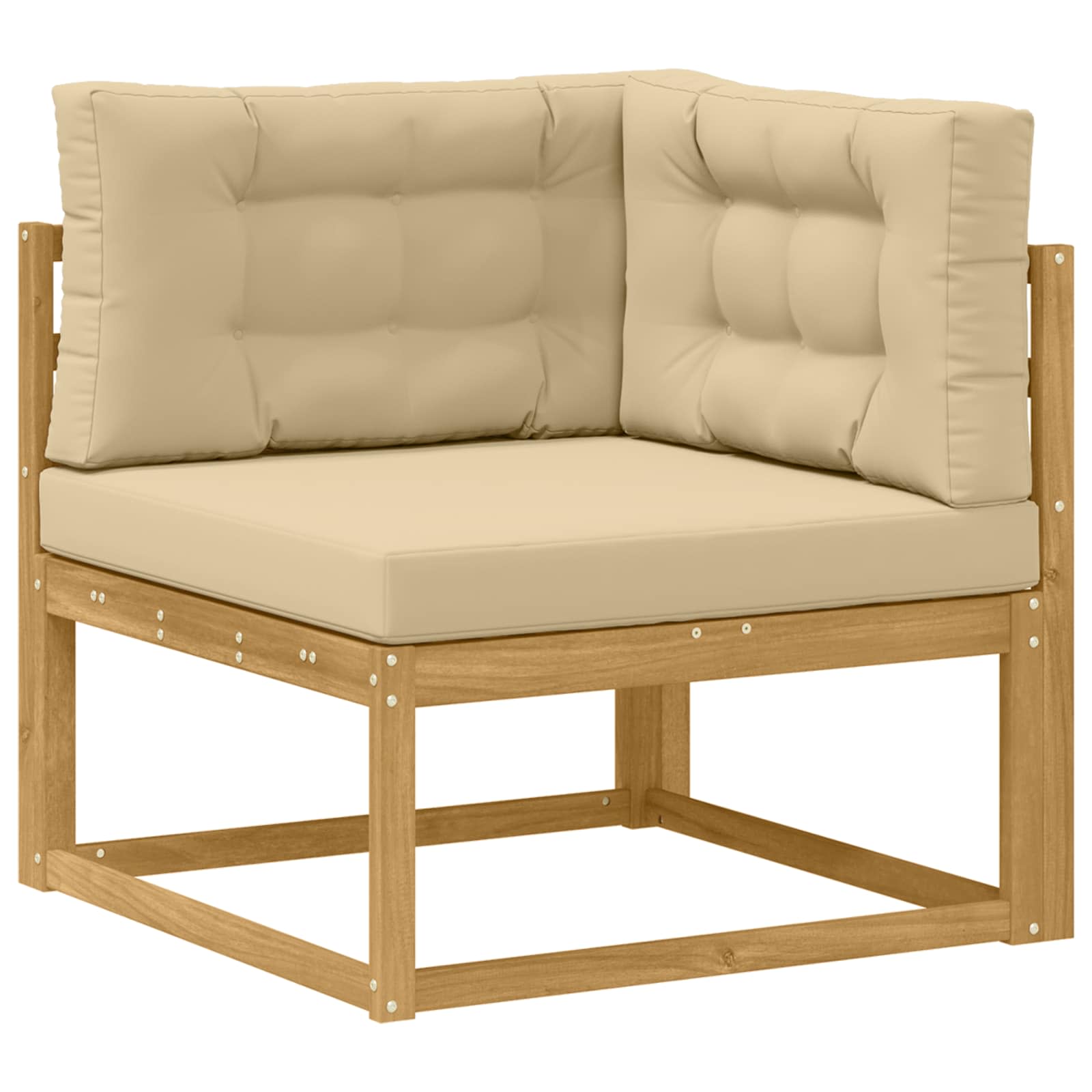 Outdoor-Sofagarnitur mit Kissen 10 pcs Weiß und Beige