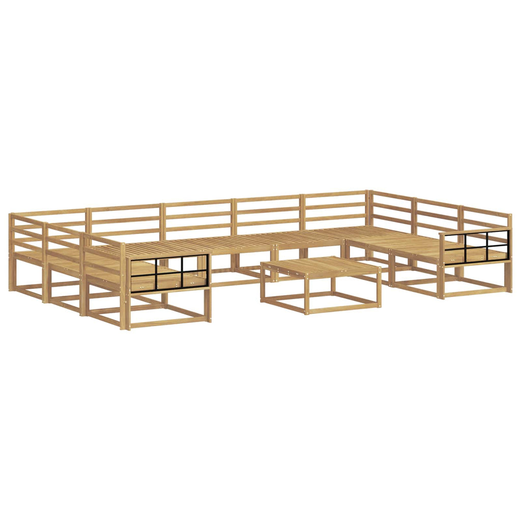 Outdoor-Sofagarnitur 10 pcs Weiß Massivholz Akazie