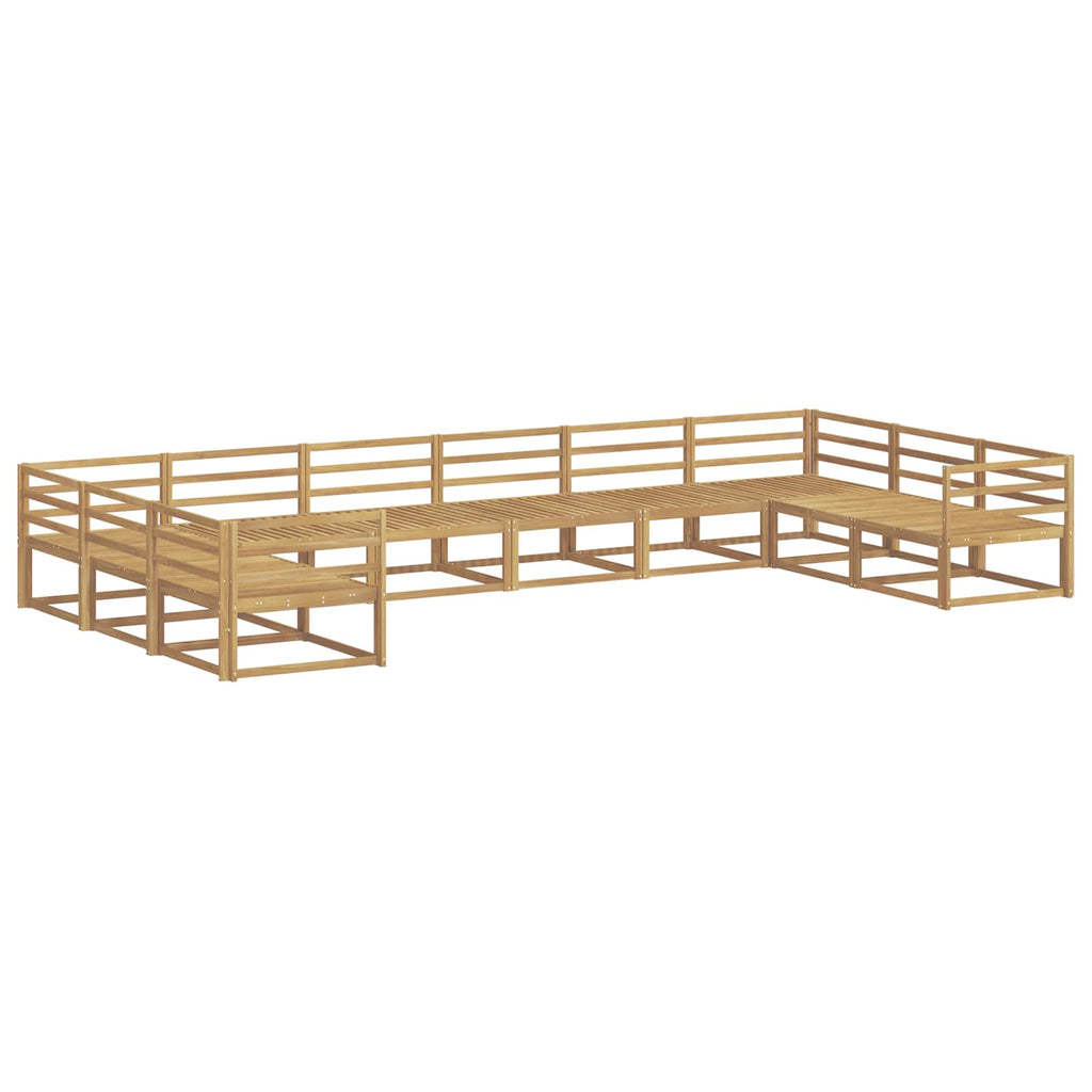 Outdoor-Sofagarnitur 10 pcs Weiß Massivholz Akazie