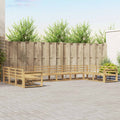 Outdoor-Sofagarnitur 10 pcs Weiß Massivholz Akazie