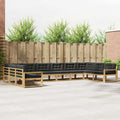 Outdoor-Sofagarnitur mit Kissen 10 pcs Weiß und Anthrazit