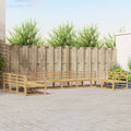 Outdoor-Sofagarnitur 10 pcs Weiß Massivholz Akazie