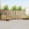 Outdoor-Sofagarnitur mit Kissen 10 pcs Weiß und Beige