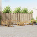 Outdoor-Sofagarnitur 11 pcs Weiß Massivholz Akazie