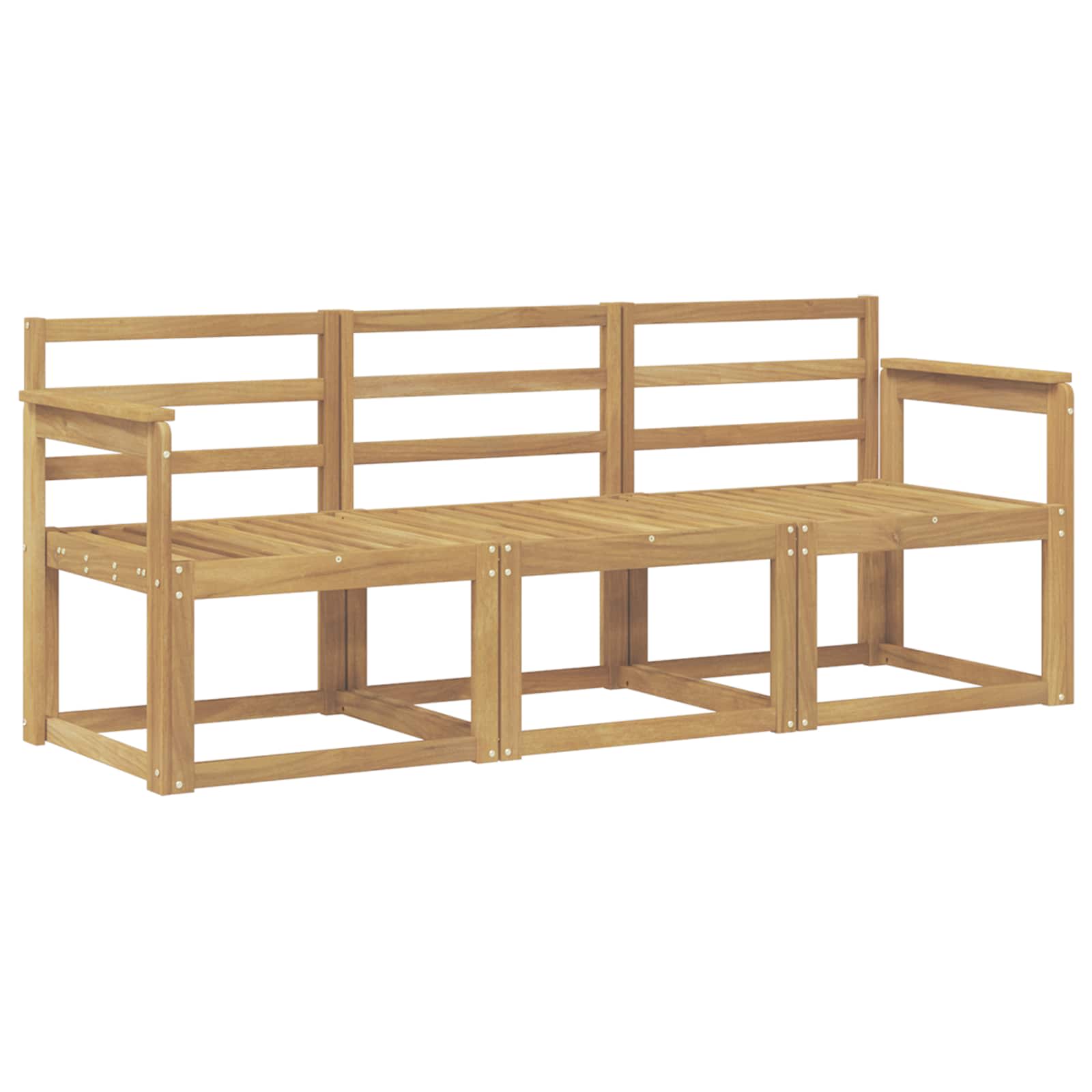 Outdoor-Sofagarnitur 3 pcs Weiß 189,5 x 63 x 73 cm