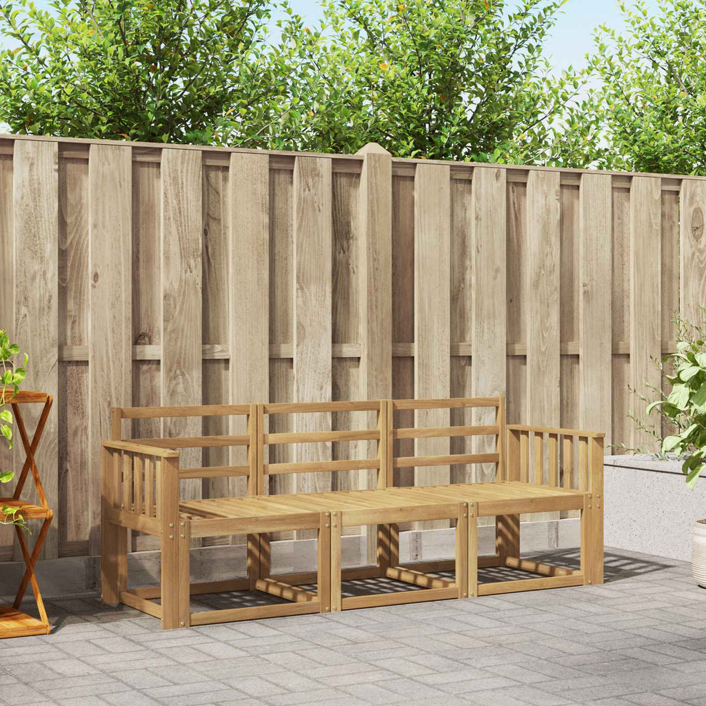 Outdoor-Sofagarnitur 3 pcs Weiß 189,5 x 63 x 73 cm