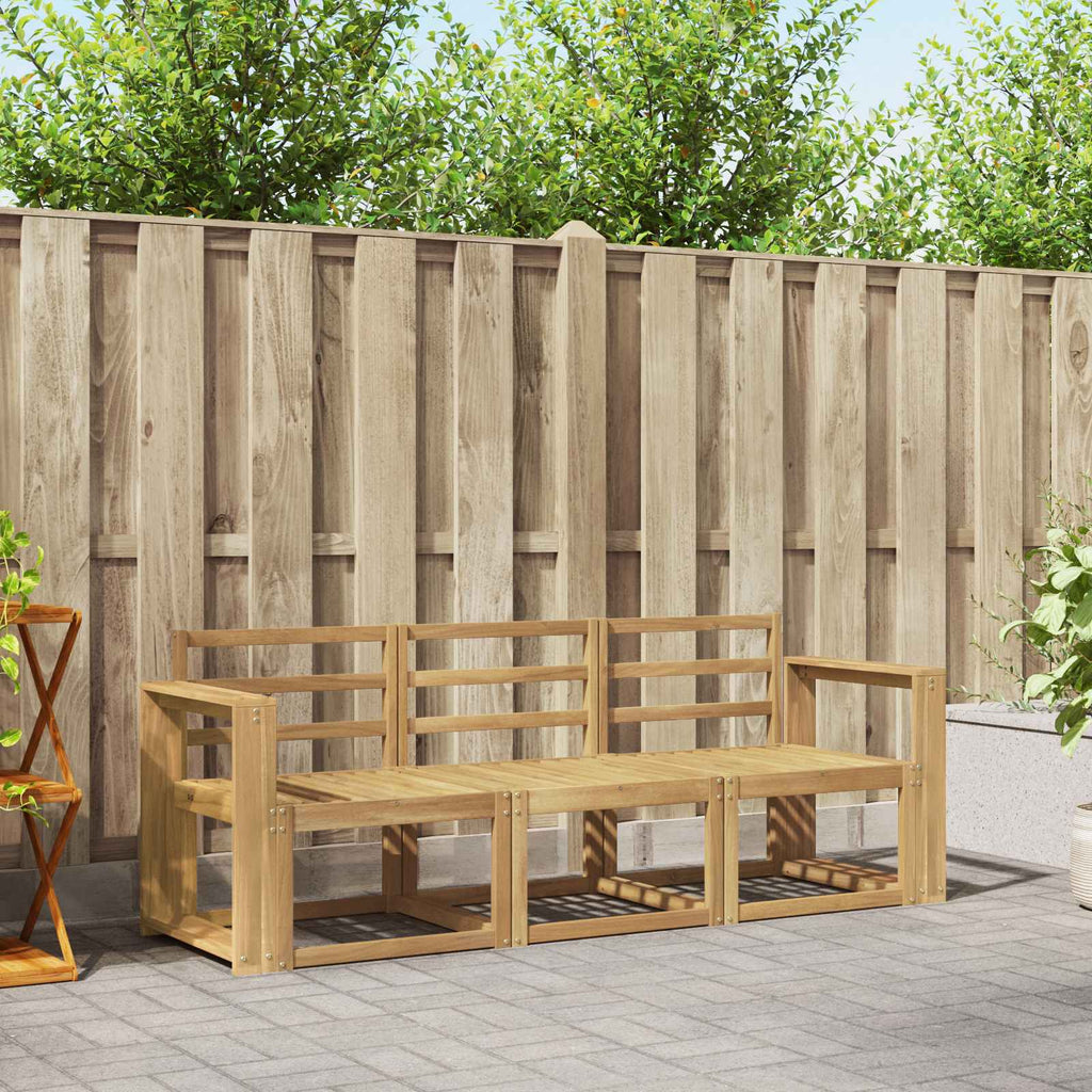 Outdoor-Sofagarnitur 3 pcs Weiß 197,5 x 63 x 73 cm