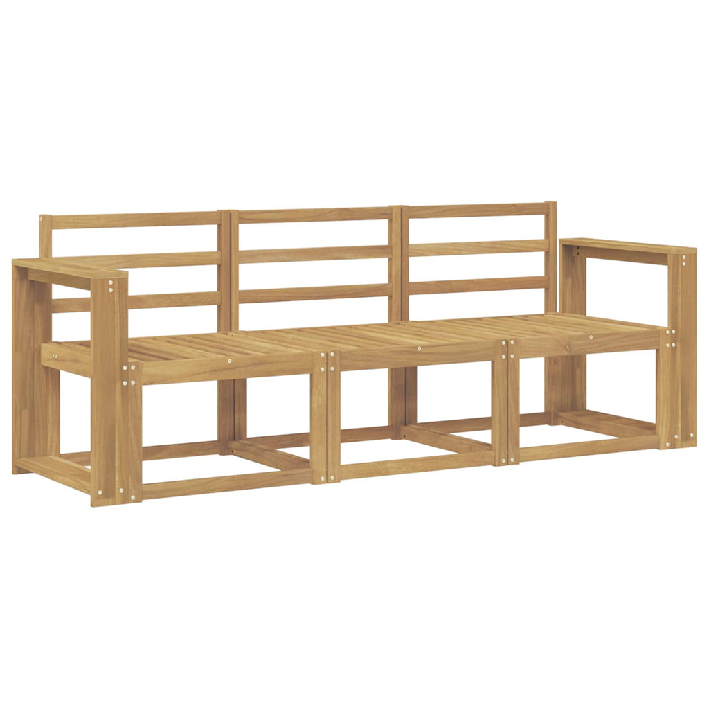 Outdoor-Sofagarnitur 3 pcs Weiß 197,5 x 63 x 73 cm