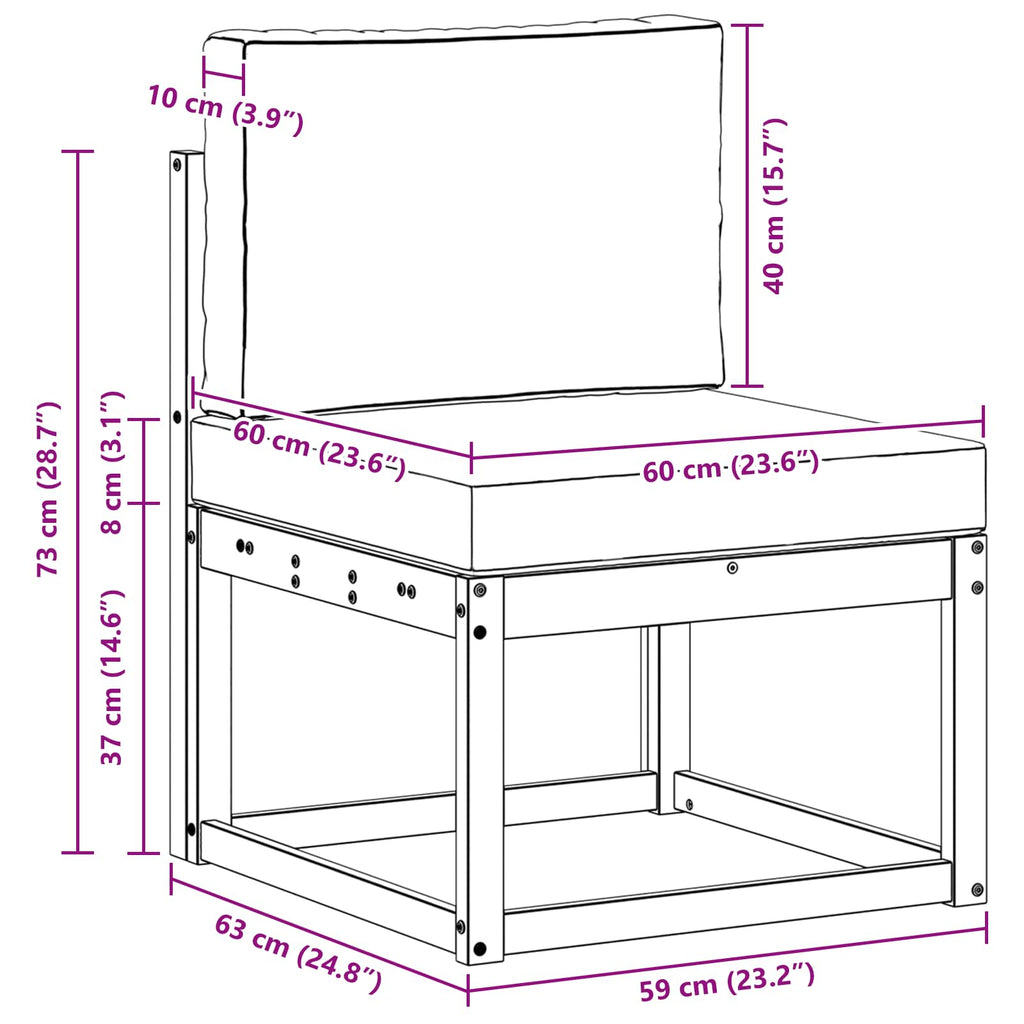 Outdoor-Sofagarnitur 3 pcs Weiß und Hellgrau 197,5 x 63 x 73 cm