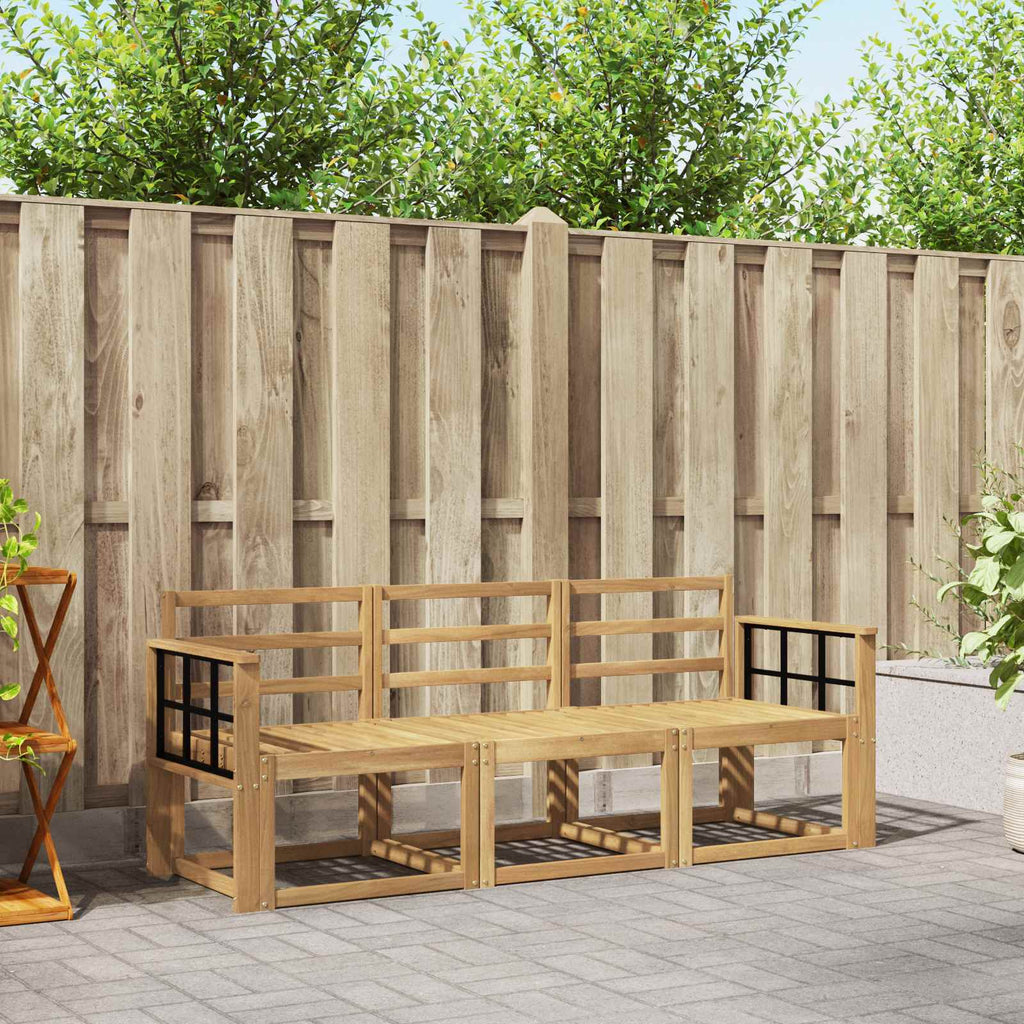 Outdoor-Sofagarnitur 3 pcs Weiß 189,5 x 63 x 73 cm