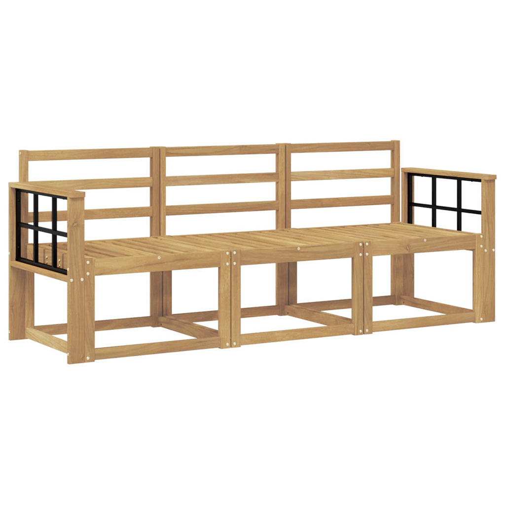 Outdoor-Sofagarnitur 3 pcs Weiß 189,5 x 63 x 73 cm