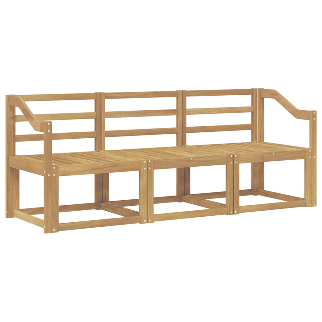 Outdoor-Sofagarnitur 3 pcs Weiß 185,5 x 63 x 73 cm