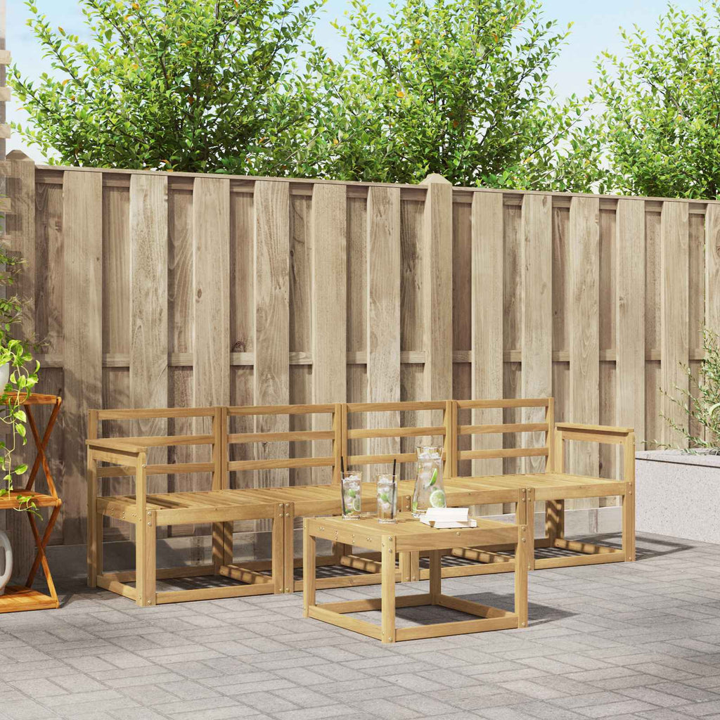 Outdoor-Sofagarnitur 5 pcs Weiß 59 x 59 x 37 cm