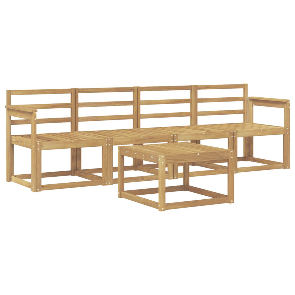 Outdoor-Sofagarnitur 5 pcs Weiß 59 x 59 x 37 cm