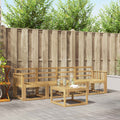 Outdoor-Sofagarnitur 5 pcs Weiß 59 x 59 x 37 cm