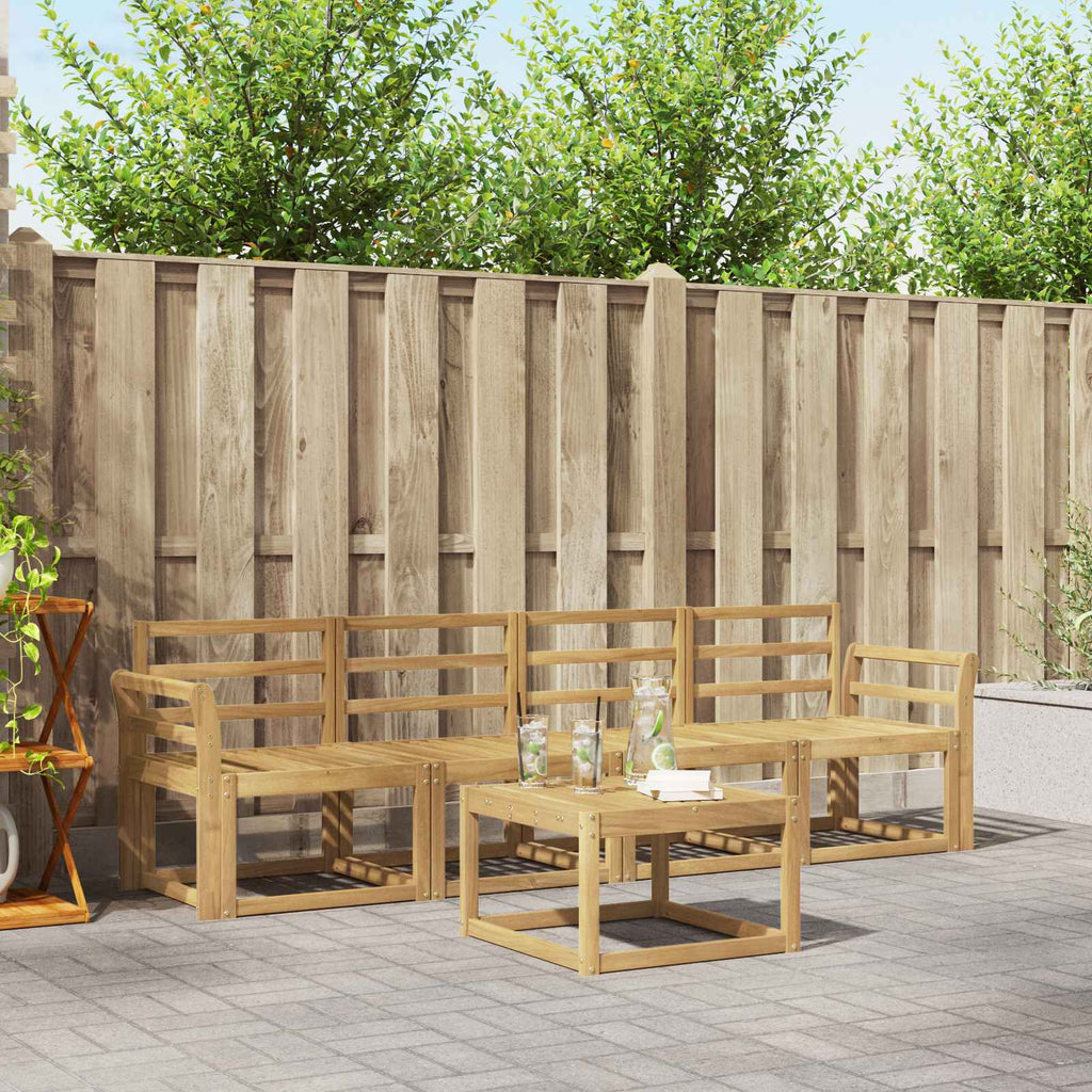 Outdoor-Sofagarnitur 5 pcs Weiß 59 x 59 x 37 cm