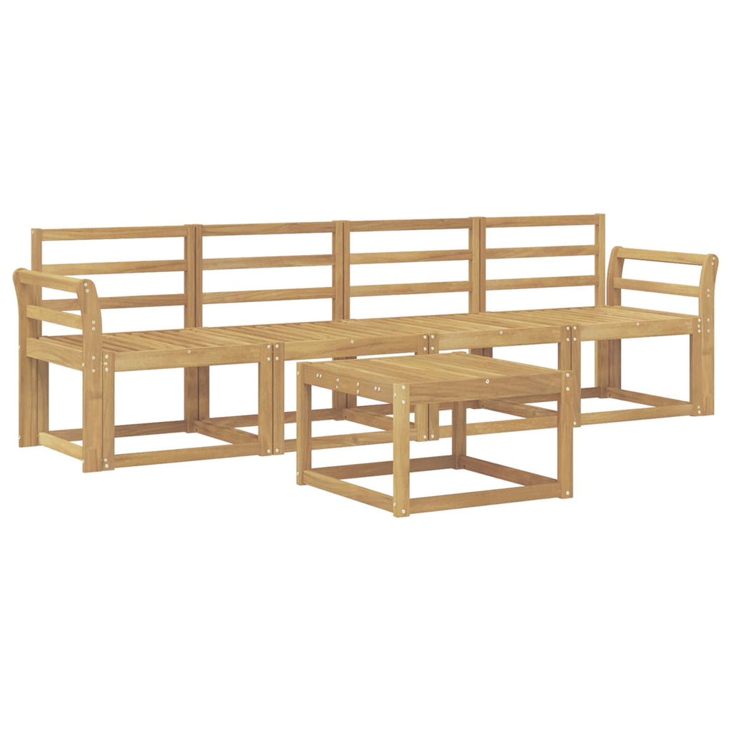 Outdoor-Sofagarnitur 5 pcs Weiß 59 x 59 x 37 cm