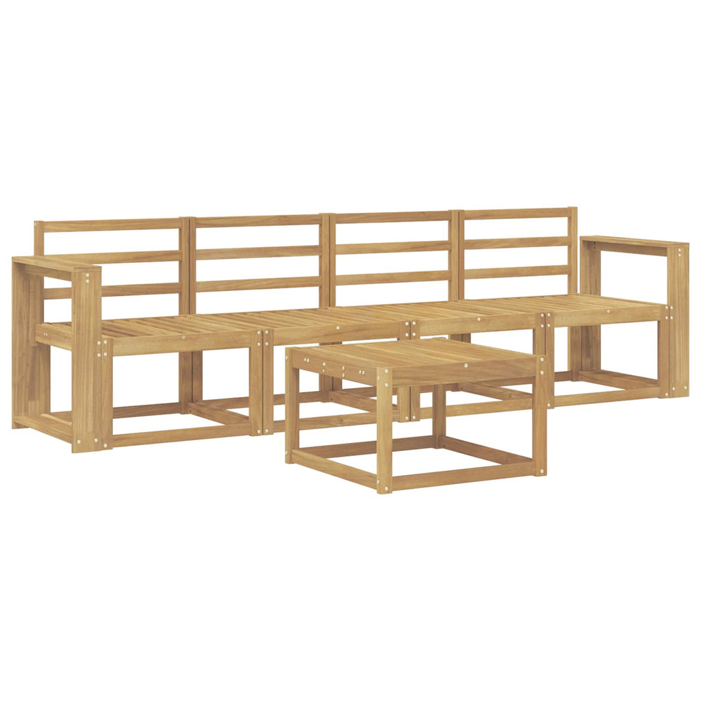 Outdoor-Sofagarnitur 5 pcs Weiß 59 x 59 x 37 cm