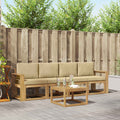 Outdoor-Sofagarnitur mit Kissen 5 pcs Weiß und Beige