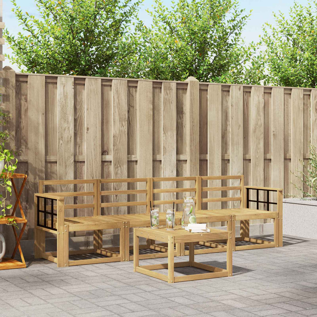 Outdoor-Sofagarnitur 5 pcs Weiß 59 x 59 x 37 cm