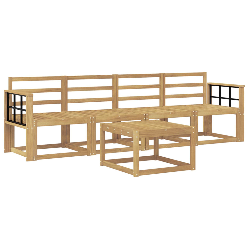 Outdoor-Sofagarnitur 5 pcs Weiß 59 x 59 x 37 cm