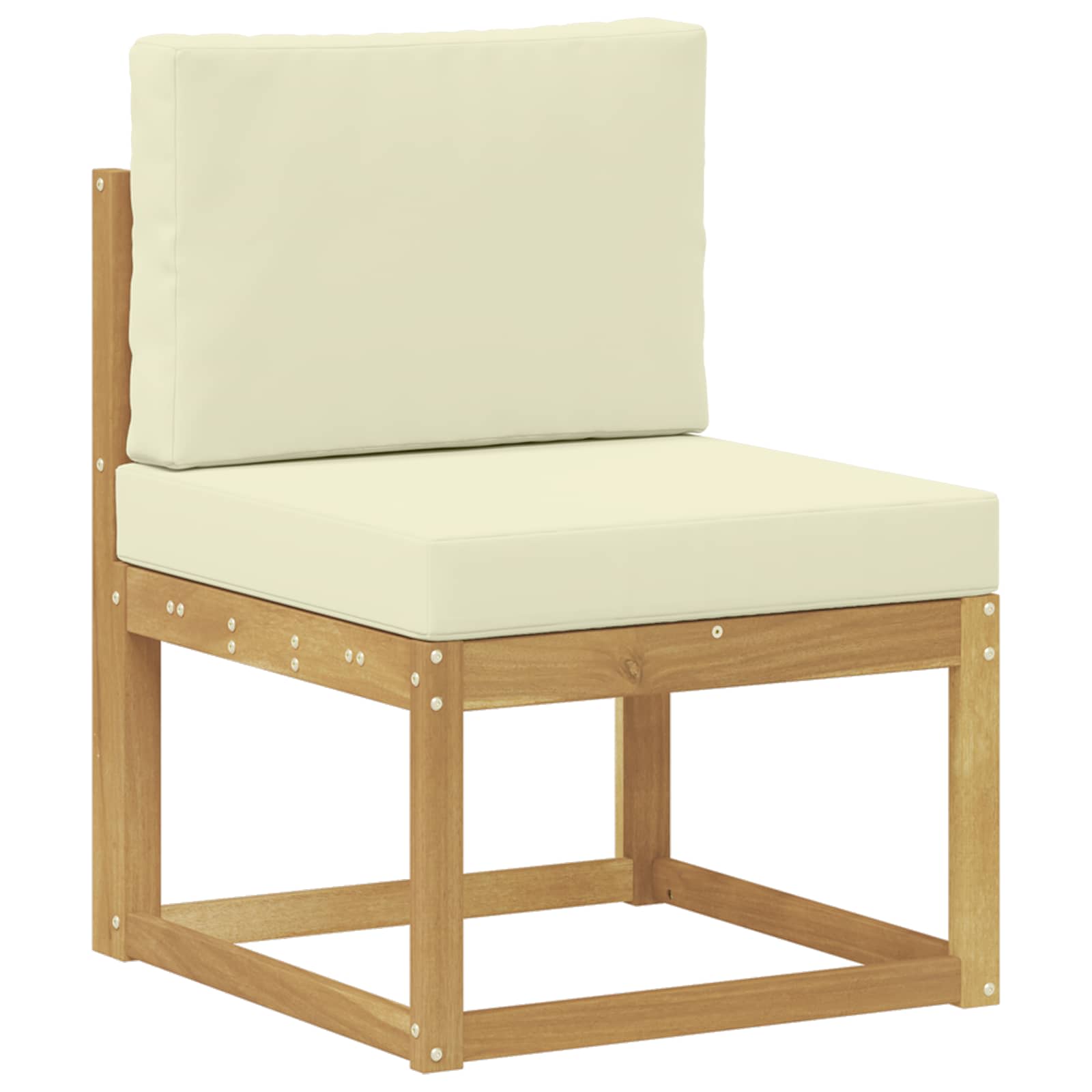 Outdoor-Sofagarnitur mit Kissen 5 pcs Weiß und Creme