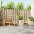 Outdoor-Sofagarnitur 6 pcs Weiß 59 x 59 x 37 cm