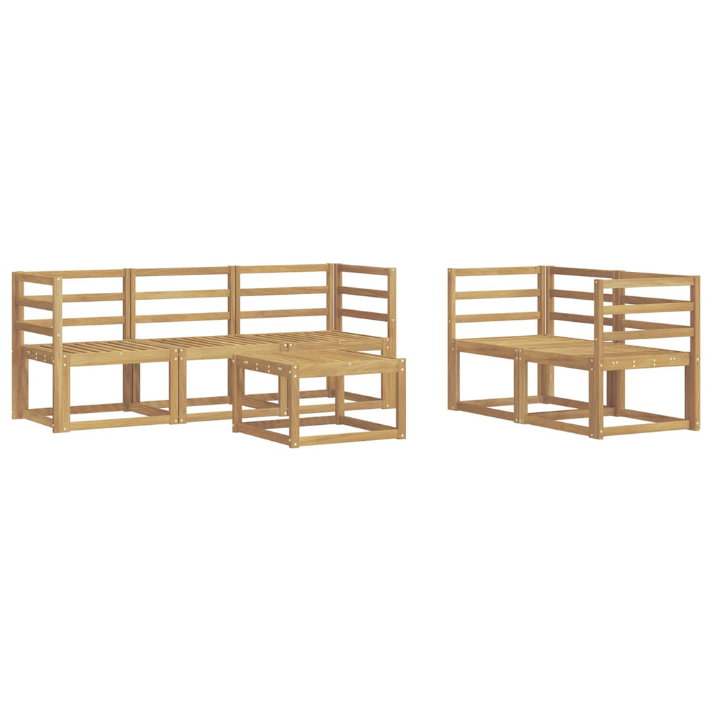 Outdoor-Sofagarnitur 6 pcs Weiß 59 x 59 x 37 cm