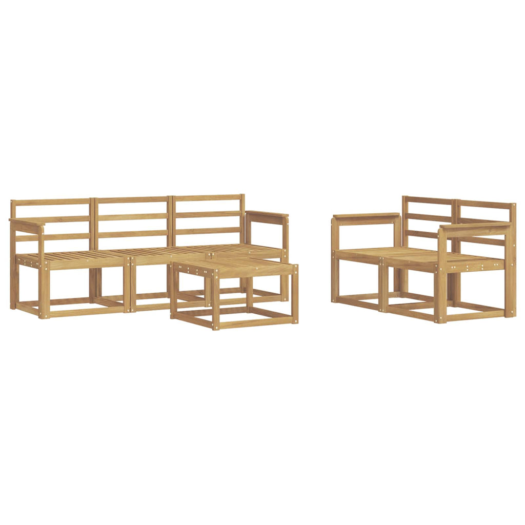 Outdoor-Sofagarnitur 6 pcs Weiß 59 x 59 x 37 cm