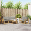Outdoor-Sofagarnitur 6 pcs Weiß und Hellgrau 59 x 59 x 37 cm