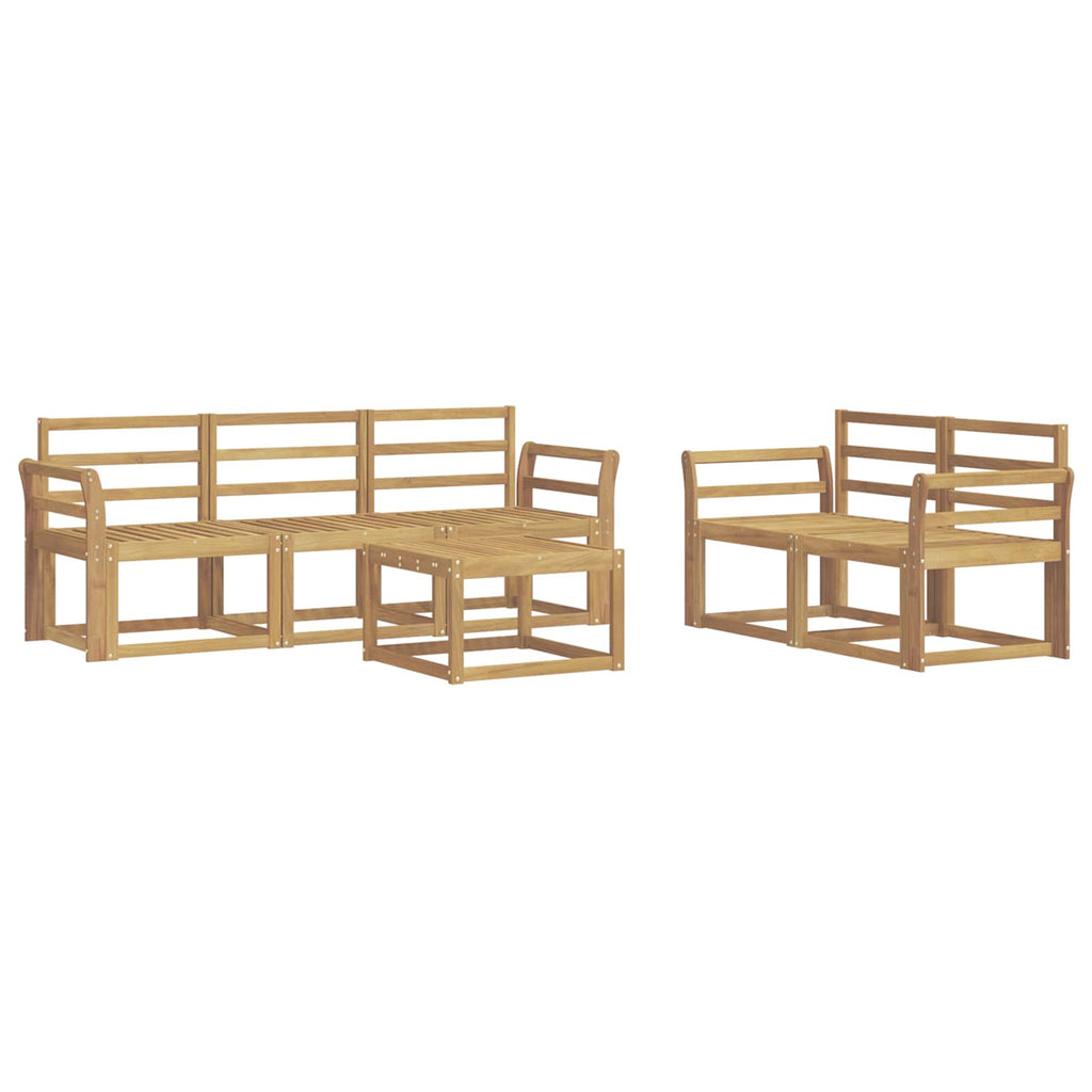Outdoor-Sofagarnitur 6 pcs Weiß 59 x 59 x 37 cm
