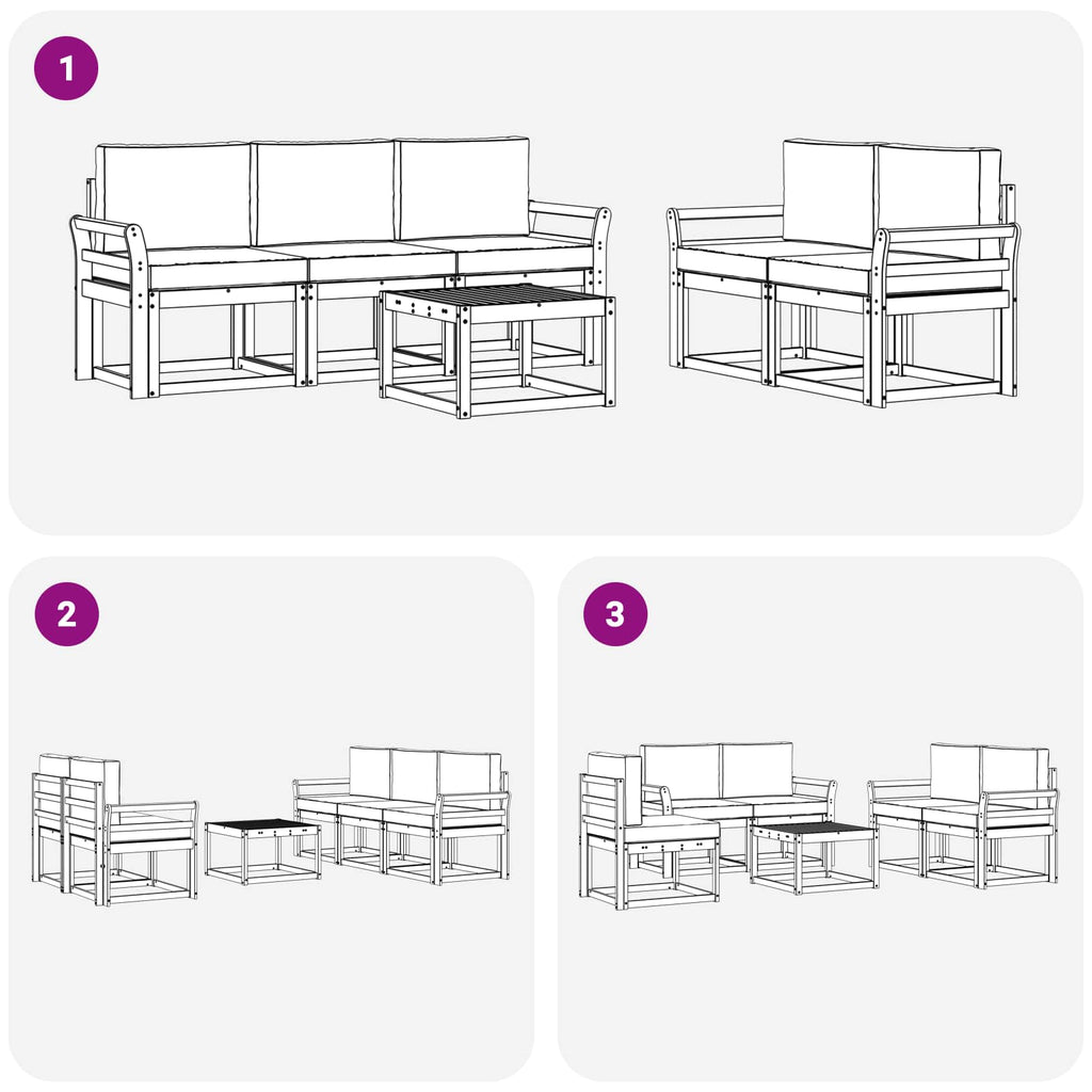 Outdoor-Sofagarnitur 6 pcs