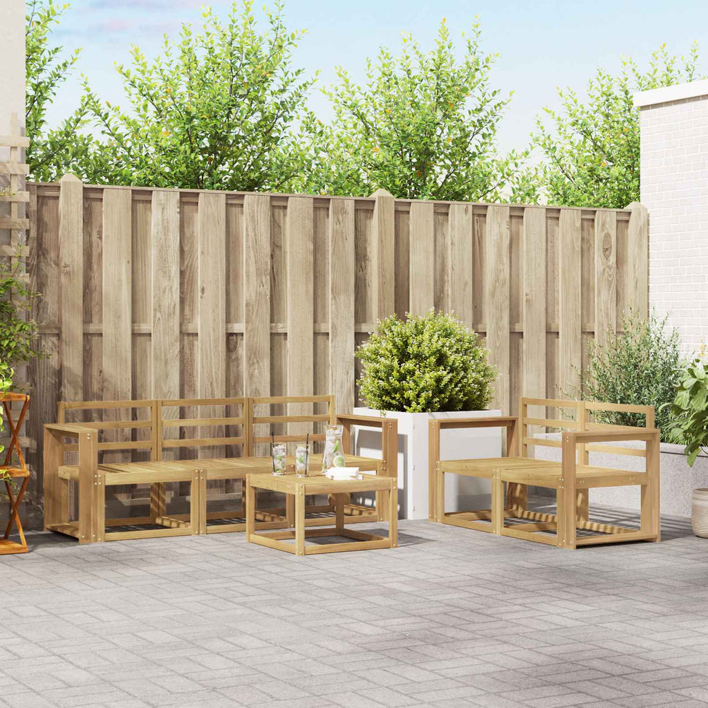 Outdoor-Sofagarnitur 6 pcs Weiß 59 x 59 x 37 cm