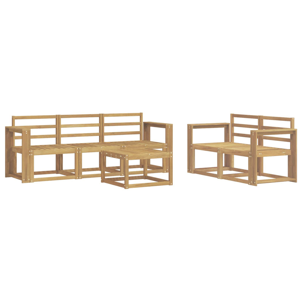 Outdoor-Sofagarnitur 6 pcs Weiß 59 x 59 x 37 cm