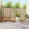 Outdoor-Sofagarnitur 6 pcs Weiß 59 x 59 x 37 cm