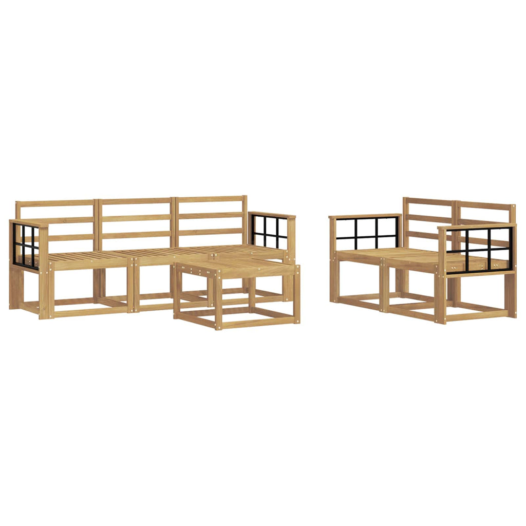 Outdoor-Sofagarnitur 6 pcs Weiß 59 x 59 x 37 cm