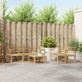 Outdoor-Sofagarnitur 6 pcs Weiß 59 x 59 x 37 cm