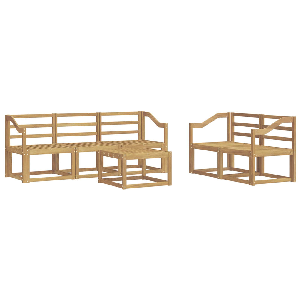 Outdoor-Sofagarnitur 6 pcs Weiß 59 x 59 x 37 cm