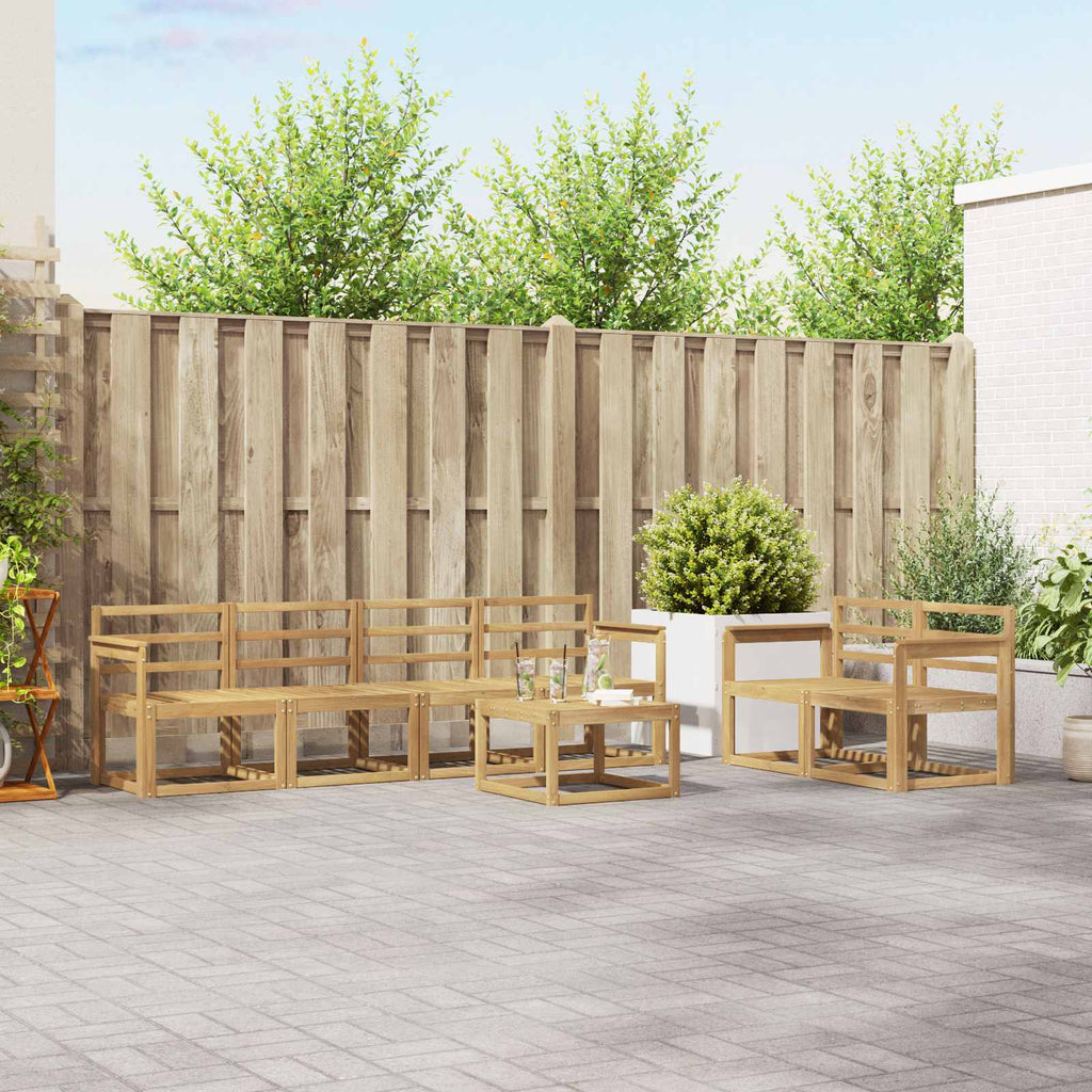 Outdoor-Sofagarnitur 7 pcs Weiß 59 x 59 x 37 cm